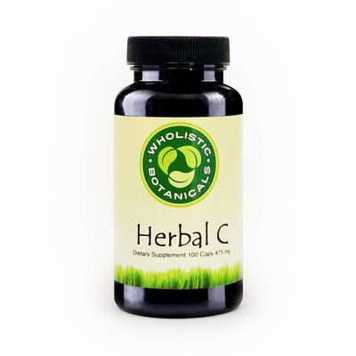 Wholistic Botanicals Herbal C Capsule - Vitamin C Supplements - Antioxidant and Immune System Booster, Adrenal Glands and Digestion Support - 100 ct