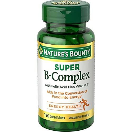 Nature&#39;s Bounty Super B Complex with Folic Acid Plus Vitamin C Tablets - 150 ct, Pack of 2