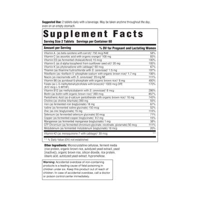 INNATE Response Formulas Baby & Me Multivitamin - Prenatal and Postnatal Vitamin with Folate, Choline, and Vitamins B12 and D3 - Vegetarian, Non-GMO, and Gluten-Free - 120 Tablets (60 Servings)