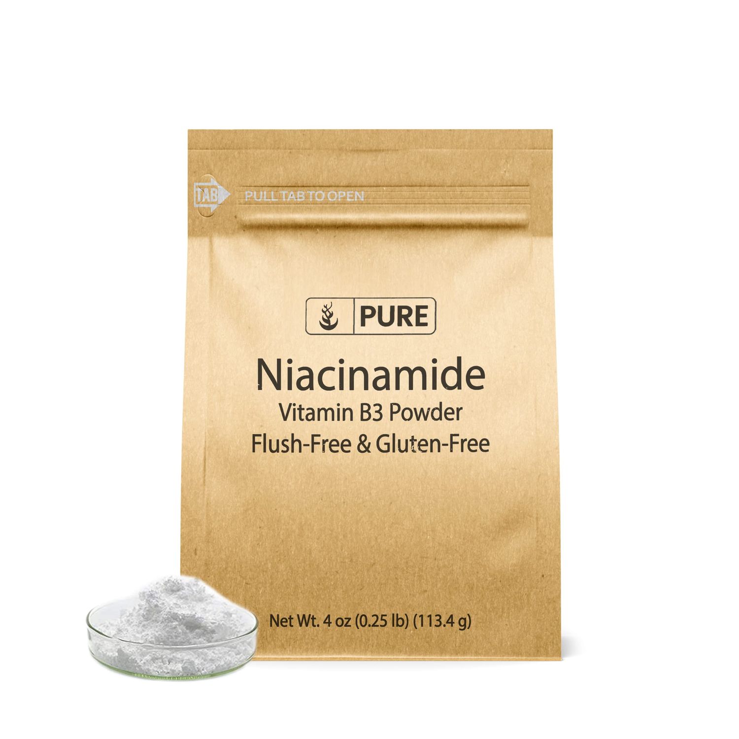 Pure Original Ingredients Niacinamide 4oz Flush-Free, Gluten-Free