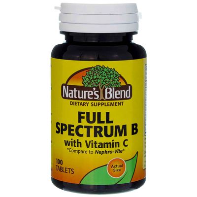 Nature&#39;s Blend Full Spectrum B With Vitamin C Tablets 100 (Pack of 3)