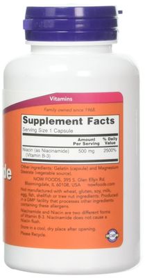 Niacinamide 500mg 100 Capsules (Pack of 2)