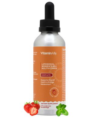 Vitaminally Liposomal Women&#39;s 50+ Liquid Multivitamin Drops | Non-GMO | Sugar Free | Supports Immunity, Overall Health and Energy | 30 Day Supply | 3 FL Oz (Natural Strawberry Flavor)