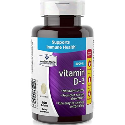 Member&#39;s Mark Vitamin D-3 2000 IU Dietary Supplement (400 Count)