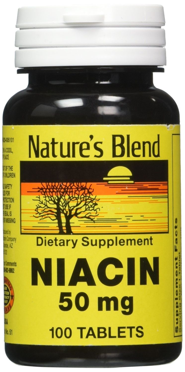 Nature&#39;s Blend Niacin 50 Milligram 100 Tabs