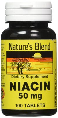 Nature&#39;s Blend Niacin 50 Milligram 100 Tabs