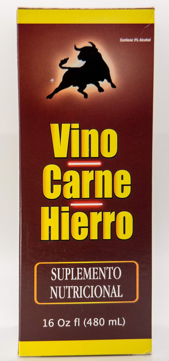 Memper Vino Carne Hierro, Vitamin Supplement, Iron Infusion, Energy Support (16 Fl Oz/Pack of 1)
