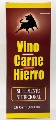 Memper Vino Carne Hierro, Vitamin Supplement, Iron Infusion, Energy Support (16 Fl Oz/Pack of 1)