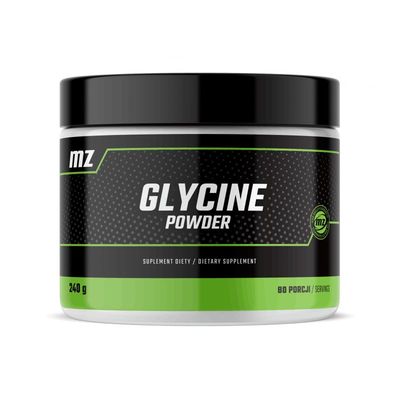 Glycine Powder 240g - 3000 mg of Glycine per Serving with Vitamin B6-80 Servings per Pack - Amino Acid Supplement for Evening Calm - Vegan and Without Additives - by MZ