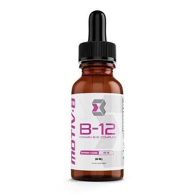 Motiv-8 Essentials Vitamin B-12 Drops, Sublingual, Easy to Take Liquid Supplement, Supports Eye Health, Brain Energy, Nervous System, Cognition &amp; Memory (60 Servings, Raspberry)