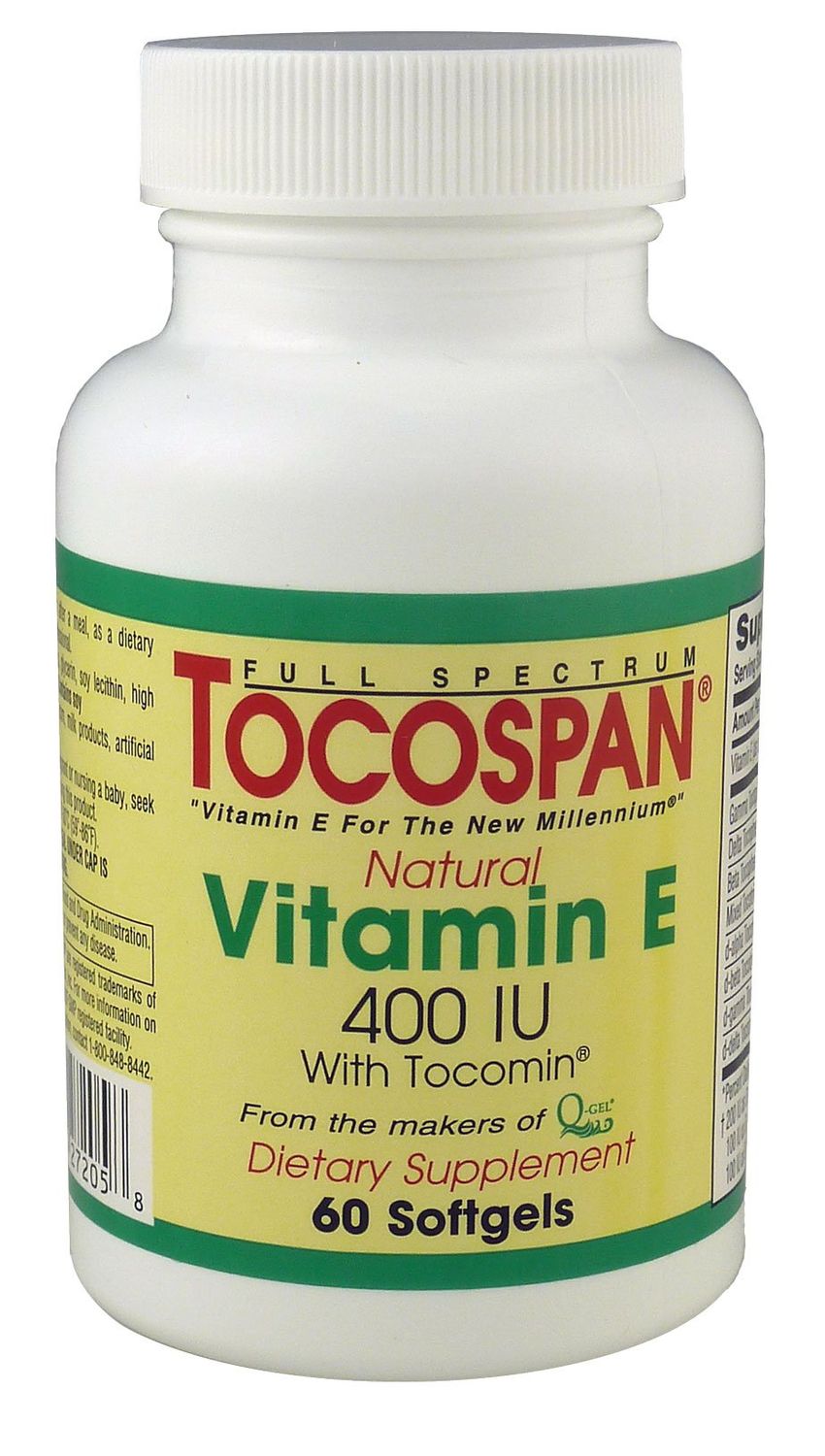 TOCOSPAN The Full Spectrum Vitamin E (400 IU Formulation) 60 Softgels
