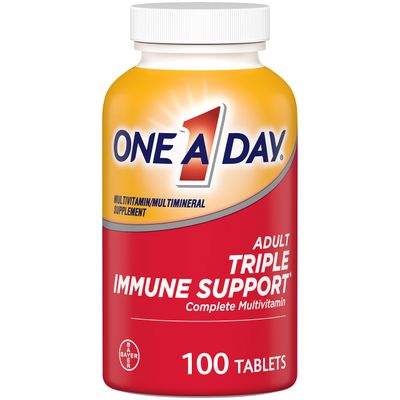 One A Day Adult Triple Immune Support* Complete Multivitamin, Supplement with Vitamins C, Vitamin D, &amp; Zinc, 100 Count