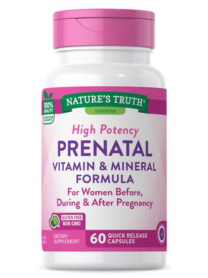 Nature&#39;s Truth Prenatal Vitamins With Folic Acid | 60 Capsules | Non-GMO &amp; Gluten Free Supplement