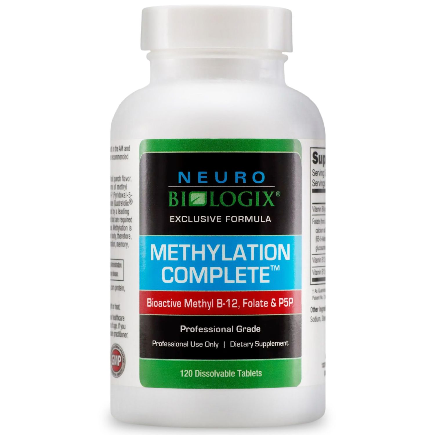 Methylation Complete in Fast-Dissolving Tablets - Methylated B Complex Vitamins to Aid Over 200 Body Processes - Supports Energy, Cell Function &amp; Immunity - Enhanced Absorption with B12, B6 &amp; Folate
