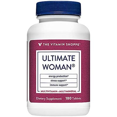 The Vitamin Shoppe Ultimate Woman Multivitamin, High Potency Multi with Green Tea Extract - Energy &amp; Antioxidant Blend, Daily Multi-Mineral Supplement for Optimal Womens Health (180 Tablets)