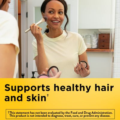 Nature Made Biotin 1000 mcg, Dietary Supplement Supports Healthy Hair &amp; Skin, 120 Softgels, 120 Day Supply