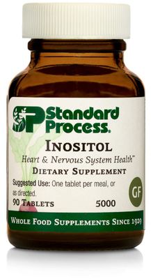 Standard Process Inositol - Whole Food Nervous System Supplements, Heart Health and Liver Support with Inositol Powder - Vegetarian, Gluten Free - 90 Tablets
