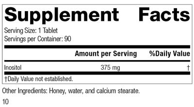 Standard Process Inositol - Whole Food Nervous System Supplements, Heart Health and Liver Support with Inositol Powder - Vegetarian, Gluten Free - 90 Tablets