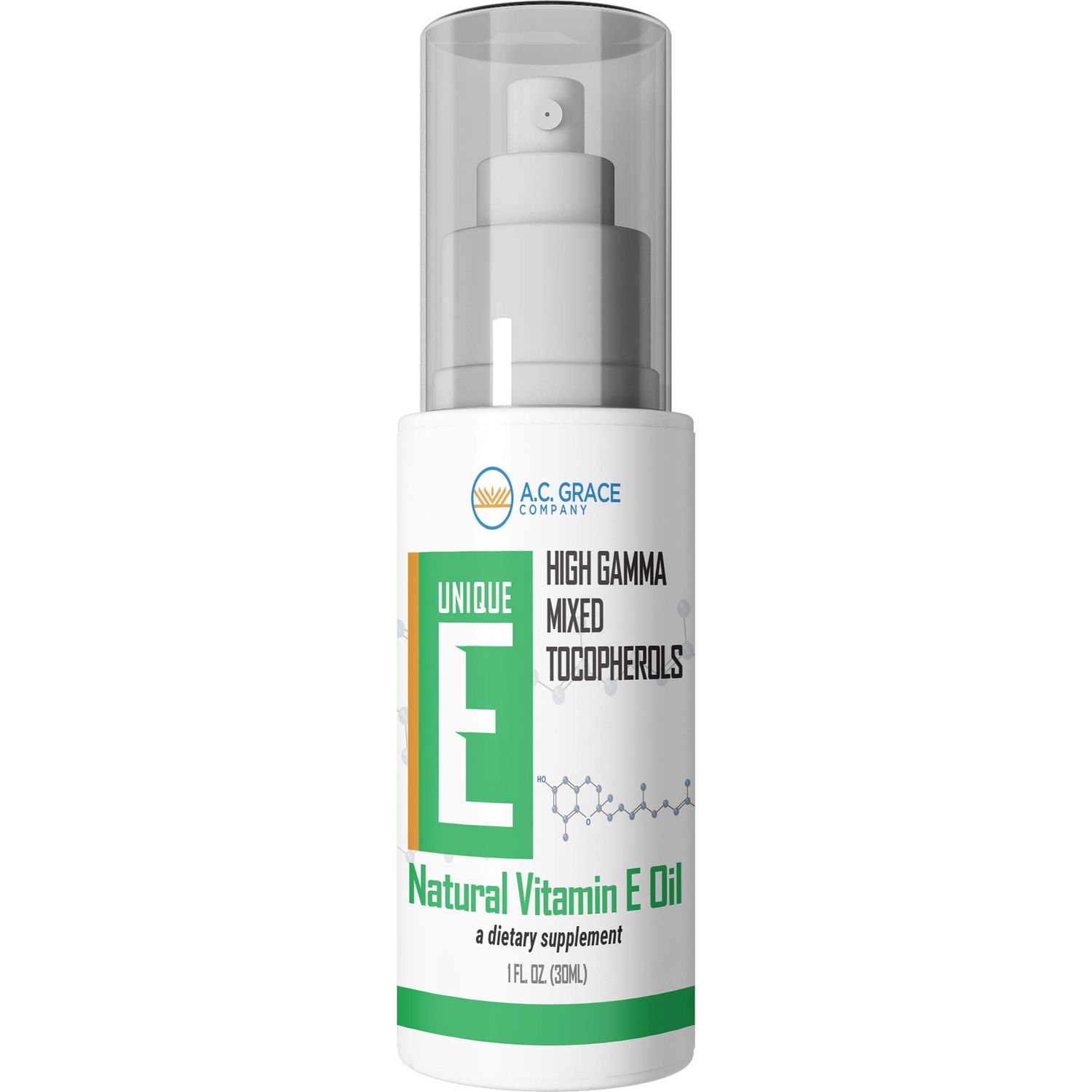 UNIQUE E A.C. Grace Company, Mixed Tocopherols Concentrate Liquid, 1 fl oz (30 ml)