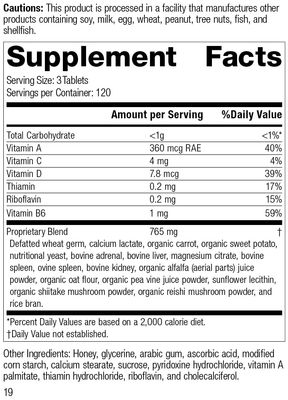Standard Process Catalyn - Whole Food Foundational Support for General Wellbeing with Vitamin D, Vitamin C, Vitamin A, Thiamine, Riboflavin, Vitamin B6, Magnesium Citrate, and More - 360 Tablets