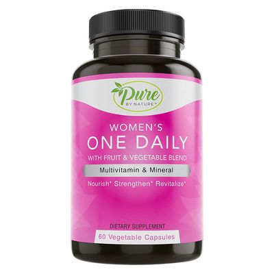 Pure By Nature One-Daily Multivitamin for Women, Immune Support Supplement with Non-GMO Ingredient, Vitamin &amp; Minerals for Energy, 60 Veggie Capsules