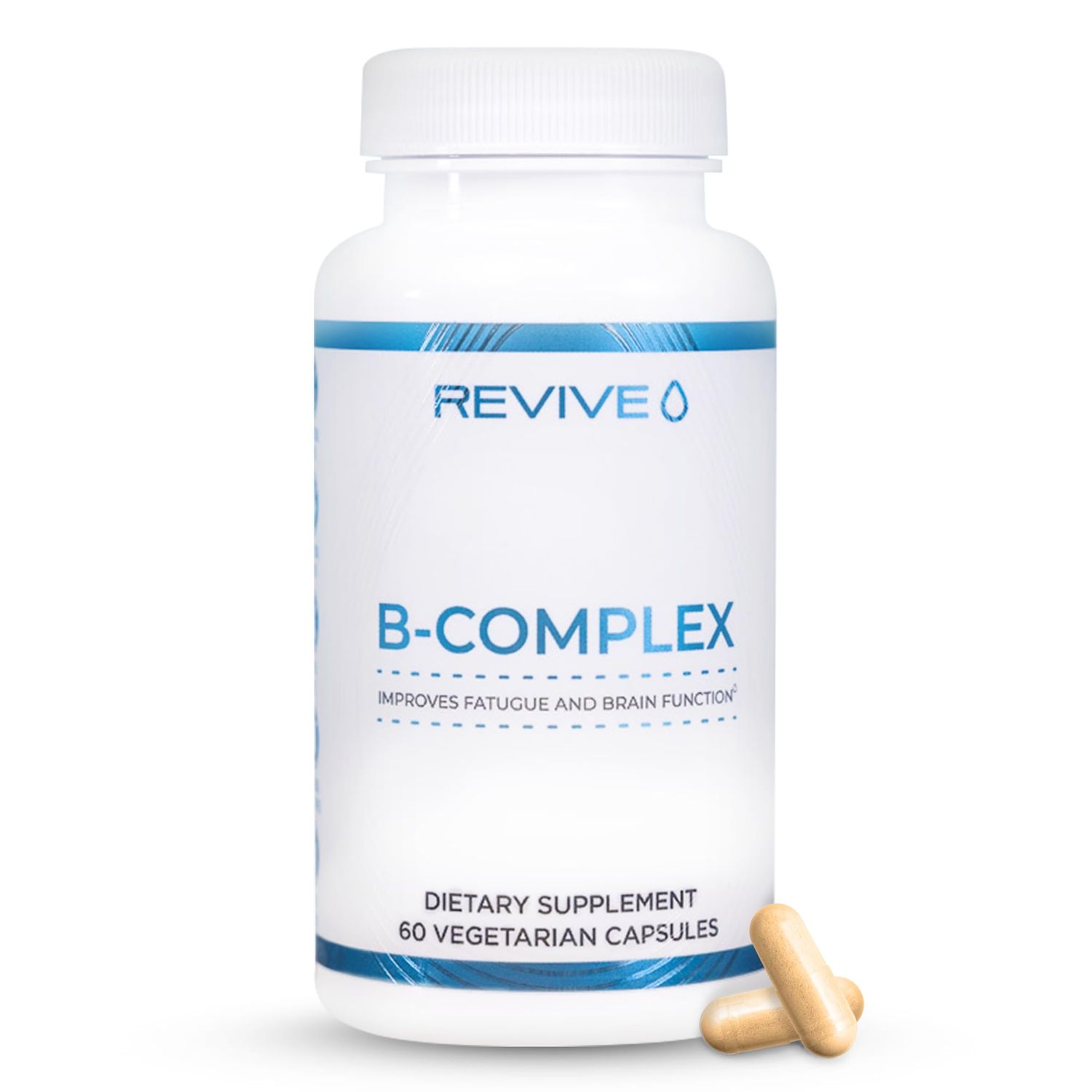 Revive MD Vitamin B Complex Capsules - Supports Heart Health &amp; Immune System - B-Complex Vitamin Supplement for Women &amp; Men - Vitamin B12 Complex Promotes Healthy Brain Function &amp; Boosts Energy