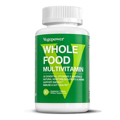 Whole Food Multivitamin for Men Women - with 65+ Vitamins, Minerals, Organic Nature Powder &amp; Extracts - Whole Food Supplement for Energy, GUT, immune Health - All Natural, Non-GMO 90 Vegan Tablets