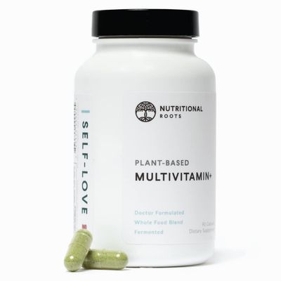 Nutritional Roots Multivitamin+, Award-Winning Plant-Based (Vegan) Multivitamin, Organic Vegetables &amp; Herbs, Fermented Vitamins, Probiotics, Doctor&#39;s Choice, 45 Servings
