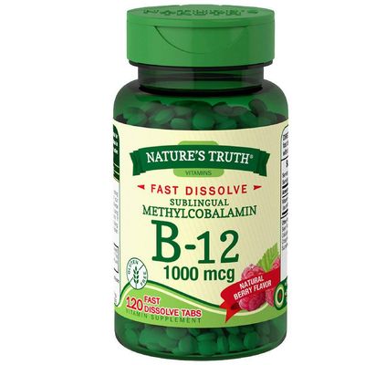 Nature&#39;s Truth Vitamin B-12 1000 mcg Fast Dissolve Tablets, Natural Berry Flavor 120 ea (Pack of 2)