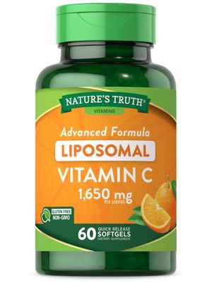 Nature&#39;s Truth Liposomal Vitamin C | 1650mg | 60 Softgels | Non-GMO &amp; Gluten Free Supplement