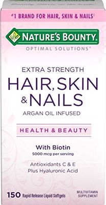 Nature's Bounty Optimal Solutions Hair Skin &amp; Nails Extra Strength Softgels, 150 Count