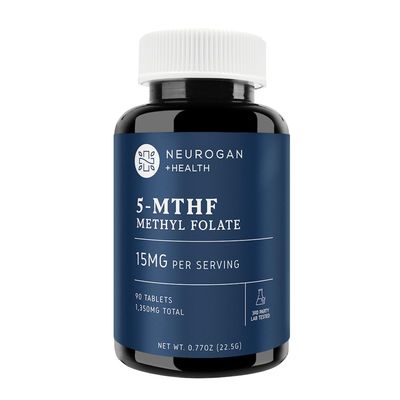 L-5-MTHF Methyl Folate Supplement, 15 mg - Active Folic Acid for Enhanced Absorption - Vegan, Gluten-Free &amp; Non-GMO - Supports Cognitive, Cardiovascular &amp; Mood Health - Made in USA, 90-Day Supply