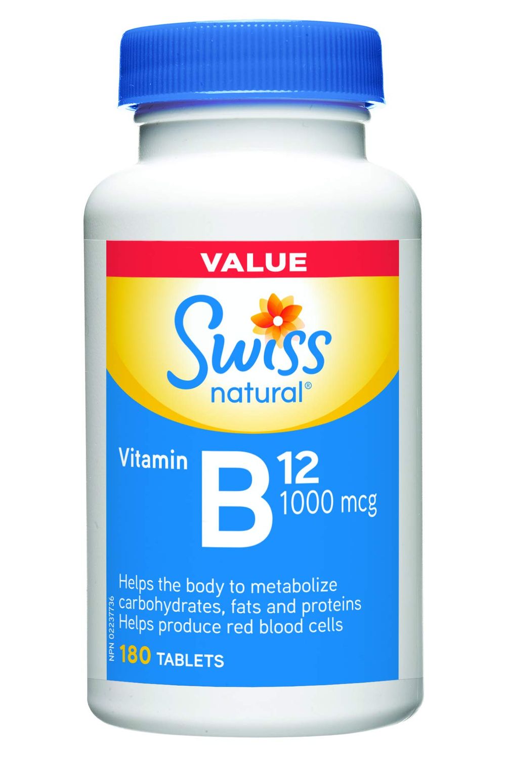 Swiss Natural Vitamin B12 Tablet, 1000 mcg