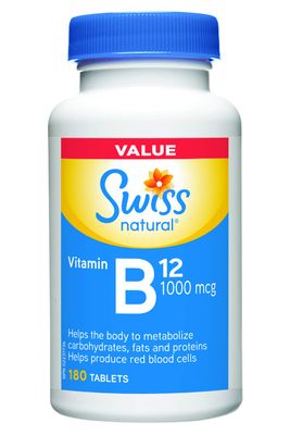 Swiss Natural Vitamin B12 Tablet, 1000 mcg
