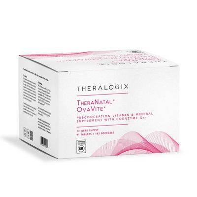Theralogix TheraNatal OvaVite Preconception Vitamins - 13-Week Supply - Prenatal Vitamins &amp; Fertility Supplement for Women with CoQ10* - NSF Certified - 91 Tabs, 182 Softgels (91 Servings)