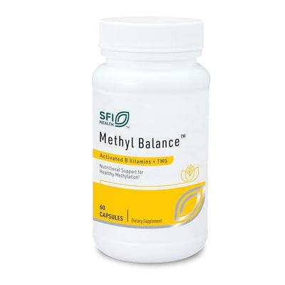 Klaire Labs SFI Health Methyl Balance - Bioactive Vitamin B &amp; Methyl Folate Supplement with TMG, B2, B12 &amp; B6 Vitamins - Methylated Vitamins to Support Cognitive &amp; Cardiovascular Health (60 Capsules)