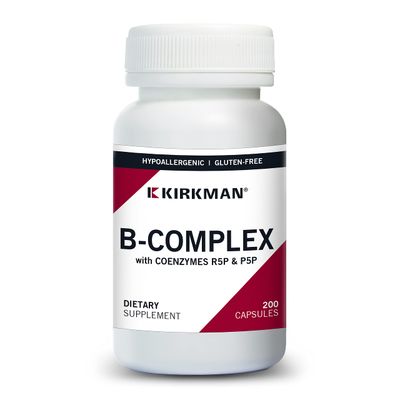 Kirkman B-Complex with CoEnzymes R5P &amp; P5P - Hypoallergenic - 200 Vegetarian Capsules