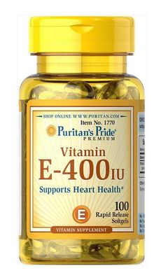 Puritan&#39;s Pride Vitamin E-400 Iu Softgels, 100 Count