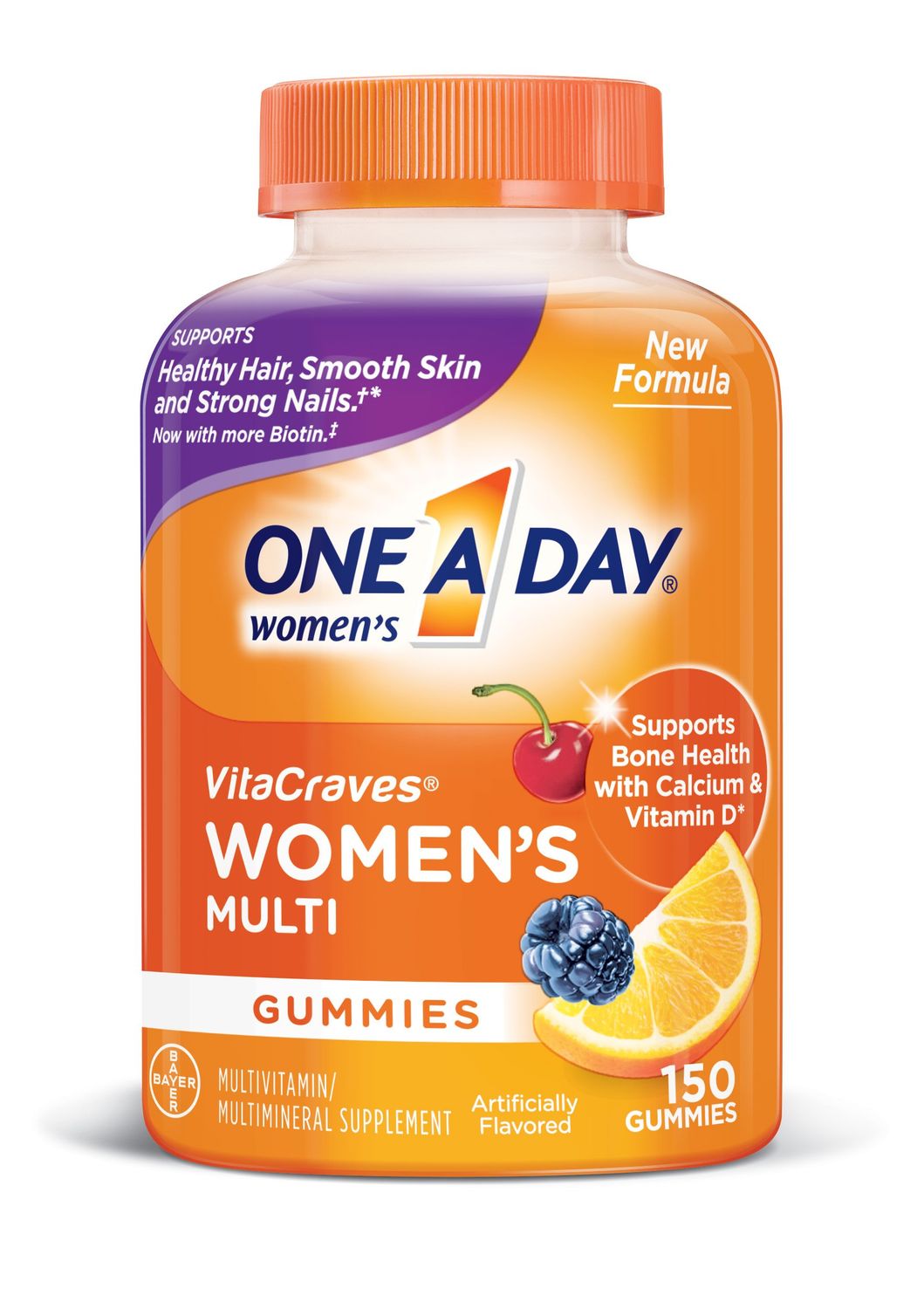 One A Day Womens Multivitamin, Supplement with Vitamins A, C, E, B1, B2, B6, B12, Biotin, Calcium and Vitamin D, 150 count