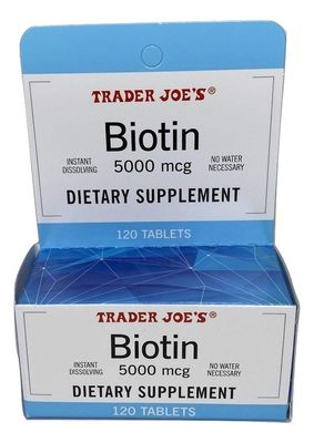 Trader Joe&#39;s Biotin 5000 mcg Dietary Supplement