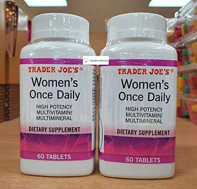 Trader Joes Womens Once Daily High Potency Multivitamin/Multimineral 60 Tablets (Two Bottles)