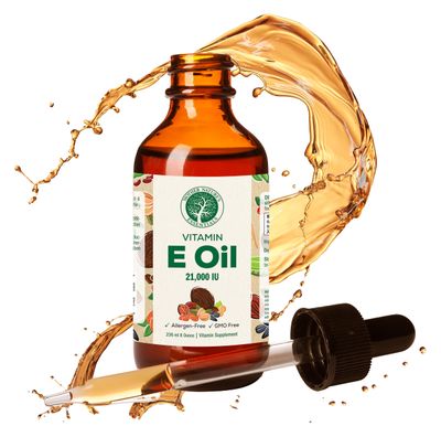Mother Nature&#39;s Essentials Natural Vitamin E Oil Food Grade, 21,000IU d-Alpha-tocopherol, not Processed. 1 oz.