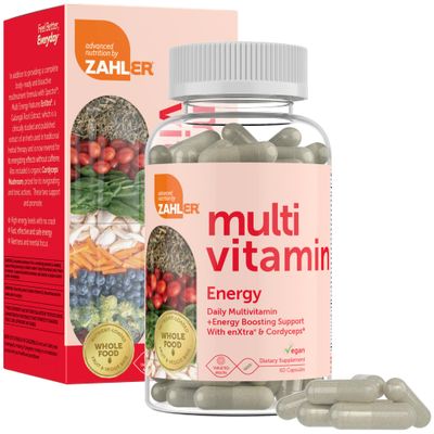 Zahler - Daily Multivitamin for Women &amp; Men with Energy Vitamins, Minerals &amp; Iron (60 Count) Kosher Men &amp; Womens Multivitamins for Healthy Energy - Multi Vitamins for Adults - Made in USA Supplements