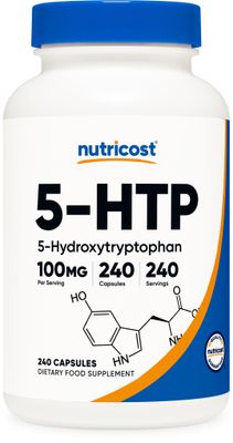Nutricost 5-HTP 100mg, 240 Vegetarian Capsules (5-Hydroxytryptophan) - Non-GMO &amp; Gluten Free