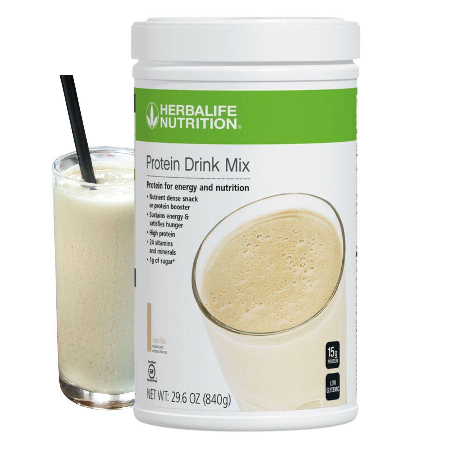 Herbalife HERBALIFE Protein Drink Mix: Vanilla flavor 840g, Nutrient Dense Healthy Snack, Protein