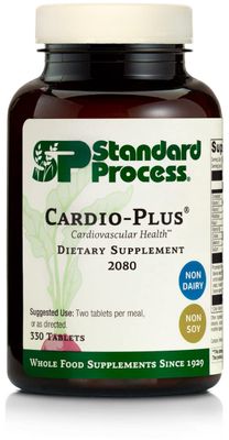 Standard Process Cardio-Plus - Antioxidant Support - Heart Health Supplement - Circulation &amp; Blood Flow Supplement with Vitamin B6, Niacin &amp; Riboflavin - Energy Metabolism Supplement - 330 Tablets