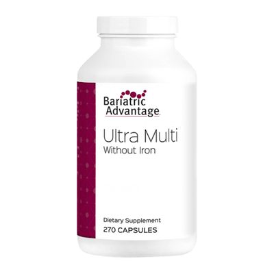 Bariatric Advantage Ultra Multi Without Iron - High Potency Multivitamin - for Bariatric Surgery Patients - Bariatric Multivitamin Capsule - with Calcium, Vitamin C &amp; More - 270 Capsules