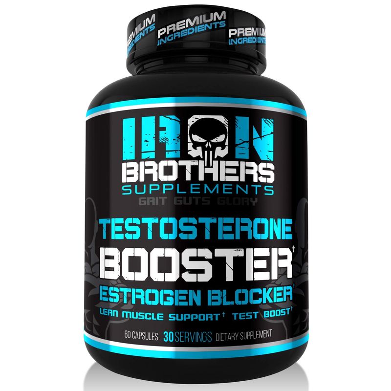 Testosterone Booster for Men with Estrogen Blocker - Natural Anti-Estrogen Supplement to Increase Libido &amp; Strength - Boost Muscle Growth &amp; Weight Loss - Indole 3 Carbinol &amp; Tribulus -60 Capsules