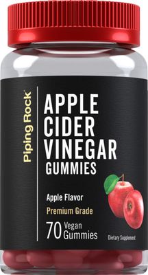 Piping Rock Apple Cider Vinegar Gummies | 70 Count | Apple Flavor | Premium Grade ACV Supplement | Vegan, Non-GMO, Gluten Free