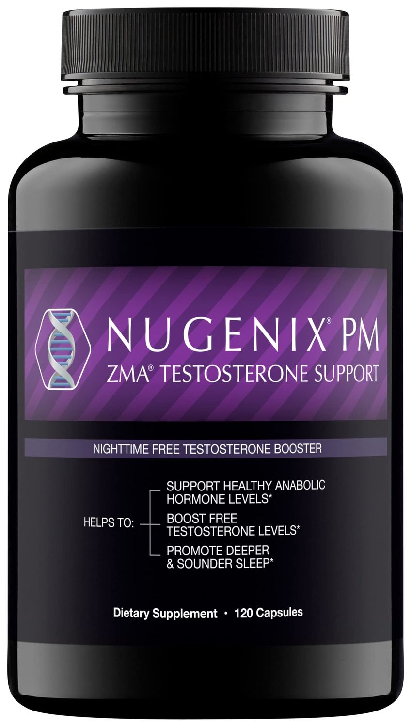 Nugenix PM ZMA - Nighttime Free Testosterone Booster and Sleep Support, 120 Count
